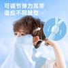 Nueva Máscara Protectora Solar para Niños Cubierta Facial Anti-ultravioleta para Exteriores Protección Ocular Estéreo Ángulo Sensación Fresca Clase A Máscara de Seda de Hielo Verano