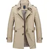 Chaqueta casual para hombre de moda 2022 primavera nueva chaqueta de trabajo para hombre abrigo de trabajo gabardina de algodón lavado