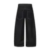 Jeans de Pierna Ancha para Hombre con Estilo Hippie Rock Heavy Metal, Cierre Frontal con Hebilla de Avión, Diseño Único, Pantalones Largos de Corte Holgado de Nicho