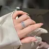 Anillo Abierto de Encaje con Circonita de Alta Gama para Mujer, Exquisito Accesorio para la Mano, Elegante y Único, Anillo de Moda Minimalista, Anillo de Lujo Ligero para el Dedo Índice