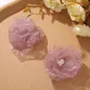 Fresco e Etéreo Puro Desejo Flor de Organza DIY Laço de Cabelo Doce Grampo de Cabelo Acessório de Cabelo Broche Acessório de Roupa