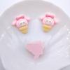 Accesorios de resina con forma de cono de helado, con forma de animal de dibujos animados, para hacer tú mismo, con forma de horquilla, cuerda para la cabeza, con forma de taza de agua, con parche, material para funda de teléfono