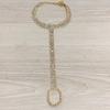 Joyería Transfronteriza Europea y Americana Cadena de Diamantes Brillantes para Tobillo Verano Playa Decoración de Tobillo Tobillera Simple de 3 Filas para Mujer