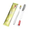Conjunto de seis peças de amenidades descartáveis para hotel, conjunto de escova de dentes descartável, conjunto de viagem três em um para hotel, atacado em estoque