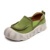 Para los Estados Unidos, piel de vaca de capa superior de color natural, suela blanda, zapatos retro, primavera 2025 para mujer, nuevos, para pisar, casuales, feos y lindos, zapatos de punta grande