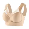 Sutiã Esportivo Sem Costura de Seda Gelada para Mulheres, Sem Fio, Push-Up, Tamanho Grande, Belo Design nas Costas, Lingerie Sexy, Bojo Completo