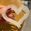 Horquilla de estilo coreano con forma de corazón, de media longitud y tamaño mediano, para la parte posterior de la cabeza, para mujer