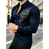 Nova Camisa Masculina de Manga Longa com Estampa 3D Outono 2026 Primavera e Outono SHEIN AliExpress Moda Transfronteiriça Tendência Top