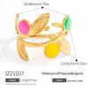 Anillo de Acero Inoxidable Transfronterizo para Mujer Diseño Nicho Goteo Anillo con Sentido de Alta Gama Oro Real de 18k INS Anillo de Acero de Titanio Anillo