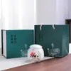 Miniatura Cerámica Pequeño Recipiente para Té Portátil Sellado Tarro de Almacenamiento para Polvo de Incienso y Ungüento, Caja de Empaque Vacía para Té Verde, Universal
