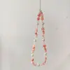 Cuentas de grava de colores cadena de teléfono móvil de azúcar cadena corta hecha a mano con cuentas diseño de nicho cadena de cadena para cámara ccd ins