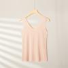 Verano Talla Grande Gordo mm Camisola Sin Costuras de Seda de Hielo para Mujer Top Corto Suelto Top Tubo Íntimos Cuello en V Camiseta Base