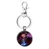 Chaveiro Pingente Pedra do Tempo das Doze Constelações Transfronteiriço Pingente de Chaveiro de Metal Presente Criativo de Aniversário
