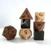 Dados Poliedros de Madera de Alta Calidad Más Vendidos Transfronterizos de Amazon para Interacción Padres-Hijos, Dados Tetraédricos y Octaédricos