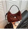 2025 Nova Bolsa de Mão Transfronteiriça com Laço Texturizada para Axila Feminina Outono e Inverno Floresta Fofa Bolsa de Ombro Bolsa Transversal Casual