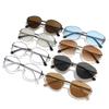 Óculos de Sol Estilo Europeu e Americano Transfronteiriço Moda Personalidade Armação de Metal Poligonal Anti-UV Fabricante de Óculos de Sol Atacado