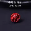 Arena Dorada Morada Tallado Tridimensional Doce Constelaciones Cuentas Sueltas Accesorios DIY Cuentas para Hilo Pulsera Cuentas Budistas Cinabrio Rojo Cuentas Redondas con Agujero