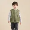 Chaleco de plumón para niños 2026 otoño e invierno nuevo estilo para niños y niñas chaleco corto para niños chaqueta ligera de plumón para bebé