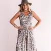 En stock Verano 2023 nuevo estampado sexy Calle Mujer estampado de leopardo sin mangas holgado mono de dama