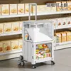 Carrito de Camping y Picnic Plegable de Doble Capa, Carrito de Compras para Supermercado y Hogar, Carrito Pequeño de Arrastre, Carrito de Arrastre Manual
