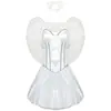 Exportación Vestido para Mujer Adulta Halloween Cos Ángel Ropa Elfo Blanco Disfraz Cosplay Alas Ropa para Mujer