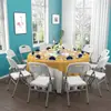 Mesa Redonda Plegable para Uso Doméstico, Mesa Redonda Grande de Plástico Simple, Mesa de Comedor Plegable, Mesa y Sillas de Comedor Simples para Exteriores