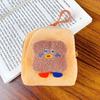 Monedero de peluche con forma de libro rojo, diseño de galletas divertidas, bolsa para guardar auriculares, llavero para niña, accesorios para colgar.