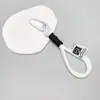 Chaveiro Pingente de Corda de Nylon Trançada de Camada Dupla Fivela em Forma de D Etiqueta Lavável Decoração de Chaveiro Acessório de Corrente para Bolsa de Boneca