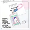 Portatarjetas transparente al por mayor para estudiantes, portatarjeta con tapa deslizante, estuche para tarjeta de campus y tarjeta de comida, funda protectora anti-pérdida para tarjetas de autobús y de acceso