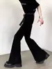Suministro Exclusivo Transfronterizo de Pantalones Negros para Hombre de Lentejuelas Finas de Brillo de Nicho con un Efecto de Caída de Alta Gama, Pierna Recta y Ligeramente Acampanada