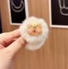 Banda para el cabello de felpa para niños Otoño e invierno Nuevo elástico alto audaz daña el cabello cuerda para el cabello niña pequeña todo-fósforo diadema coleta