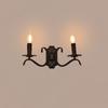 Lámpara de Pared de Vela con Atmósfera Retro Americana, Lámpara de Candelabro de Hierro, Lámpara Decorativa de Pared, Lámpara de Mesita de Noche Francesa de Lujo Ligero
