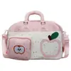 Nova Bolsa de Viagem Curta Cor Color Block Bolsa de Mão Grande Capacidade Personalizada Estrela Tendência Bolsa Fitness Feminina Leve Bolsa de Bagagem
