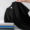 Camiseta masculina de verão masculina de manga curta solta de meia manga roupas masculina jovem camisa básica de cor sólida top