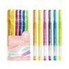 Caneta Glitter Cor Verdadeira, Caneta Glitter, Caneta Gel Brilhante Luminosa, Caneta de Luz Prateada Fluida para Colorir e Fazer Diário