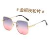 Nuevas gafas de sol huecas con montura dorada grande transfronterizas de estilo europeo y americano, gafas de sol de moda para hombres y mujeres, montura de gafas de sol para conducir