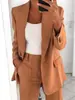 AliExpress deseo Amazon 2023 otoño nuevo moda europea y americana solapa cárdigan ajustado elegante abrigo de traje mujer