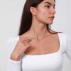 Collar de cobre con circonitas microincrustadas chapado en oro auténtico para mujer, cadena de clavícula, serie de letras mayúsculas personalizadas europeas y americanas