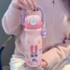Taza Isotérmica Infantil Zootopia Acero Inoxidable 316 Dibujos Animados Alto Valor Portátil con Popote Taza de Separación de Té y Agua
