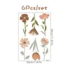 Lvkang CH23026 Flores Vintage Sala de Estar Decoração de Quarto Papel de Parede Autoadesivo Adesivos de Flores Clássicas Adesivos de Parede para Quarto