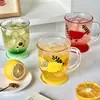 Vaso de Vidrio de Dibujos Animados para Uso en Casa, Vaso de Agua Alto y Elegante para Mujeres, Nuevo Modelo 2025 Taza para Jugo, Taza de Café y Té de Leche
