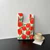 Bolsa Tricotada com Senso Avançado Nova Bolsa de Pulso de Desenho Animado Bolsa de Férias Bolsa de Mão Nicho Versátil Bolsa de Mão Bolsa de Presente