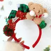 Diadema de Oso Navideño Linda, Diadema Dulce con Lazo, Accesorios para el Cabello de Disfraz Navideño, Diadema para Fotos de Niña
