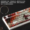 Teclado Mecánico Inalámbrico Bluetooth de Tres Modos 108 Teclas Grabado Lateral Eje Azul Silencioso para Gaming E-Sports Femenino Oficina 75