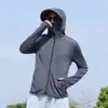 Ropa de Protección Solar de Seda de Hielo para Exteriores UPF50+ para Mujer, Mangas Largas, Estilo Nuevo, Anti-UV, Transpirable, Ropa de Protección Solar para Pesca para Hombre, Verano