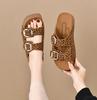 2025 Nueva Moda de Verano Pantuflas Versátiles para Mujer Pantuflas Birkenstock con Plataforma para Exterior Pantuflas de Playa
