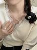 Collar Romántico de Flor de Rosa en Plata de Ley S925 para Mujer, Estilo Coreano de Alta Gama, Cadena de Cuello Versátil de Moda Estilo Ins
