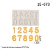 Letras do Alfabeto Inglês Maiúsculas e Minúsculas Molde de Silicone para Fondant Decoração Digital Acessórios para Bolo de Chocolate Molde de Cola