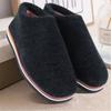 Zapatillas de algodón con tacón de bolsa para invierno, tejidas para hombre y mujer, para el hogar, para interiores, cálidas, con suela gruesa, antideslizantes, con diseño de luna y pelo de pareja.