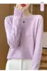Pronto para Vestir da Primeira Linha 100% Lã Pura Gola Redonda Tricô Feminino Novo Outono e Inverno Tricô Sem Costura Efeito Emagrecedor Tricô Versátil